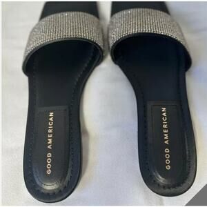 Good American black Diamond Kitten heel Sz 10.5